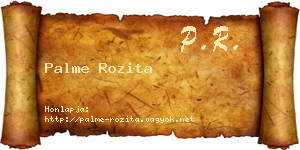 Palme Rozita névjegykártya
